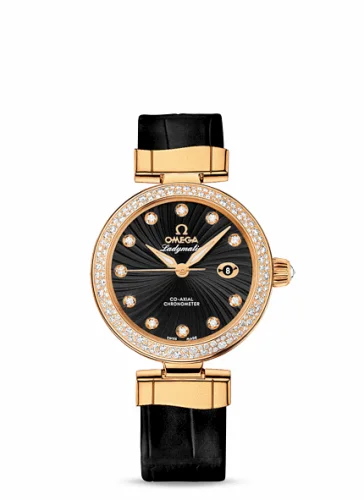 Omega LadyMatic Co-Axial 34 Yellow Gold / Diamond / Black 425.68.34.20.51.002 (42568342051002)